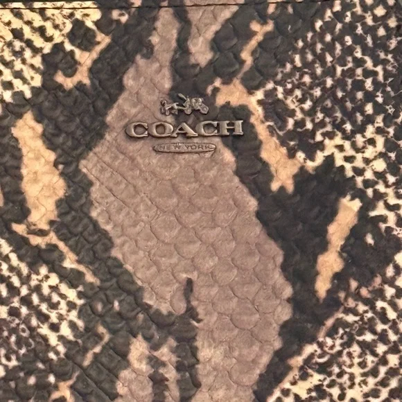 Coach Snake Print Satchel - Three Compartments EUC - Picture 2 of 16